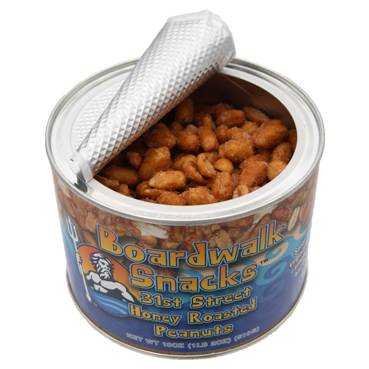 Boardwalk Snacks 31st Street Honey Roasted Peanuts, Gourmet Snack, Non-GMO, 18oz