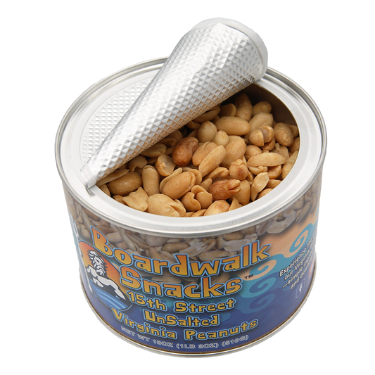 Boardwalk Snacks 15th Street Unsalted Virginia Peanuts, Healthy Snack Nuts, Non-GMO, 18oz