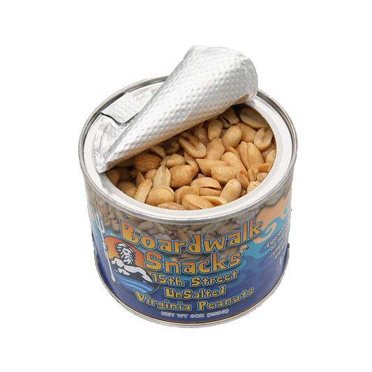 Boardwalk Snacks 15th Street Unsalted Virginia Peanuts, Healthy Snack Nuts, Non-GMO, 9oz