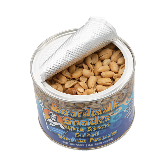 Boardwalk Snacks 40th Street Salted Virginia Peanuts, Classic Gourmet Snack, Non-GMO, 18oz