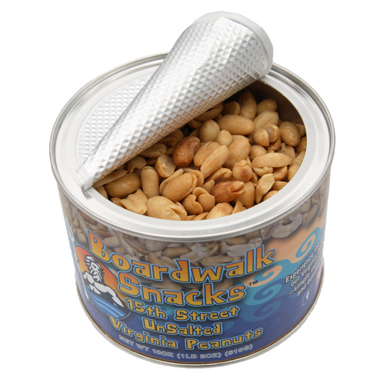 Boardwalk Snacks 15th Street Unsalted Virginia Peanuts, Healthy Snack Nuts, Non-GMO, 18oz