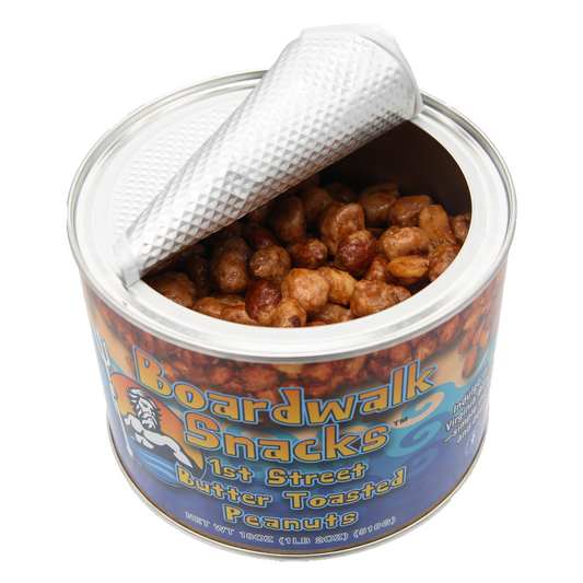 Boardwalk Snacks 1st Street Butter Toasted Peanuts, Sweet Snack, Non-GMO, 18oz