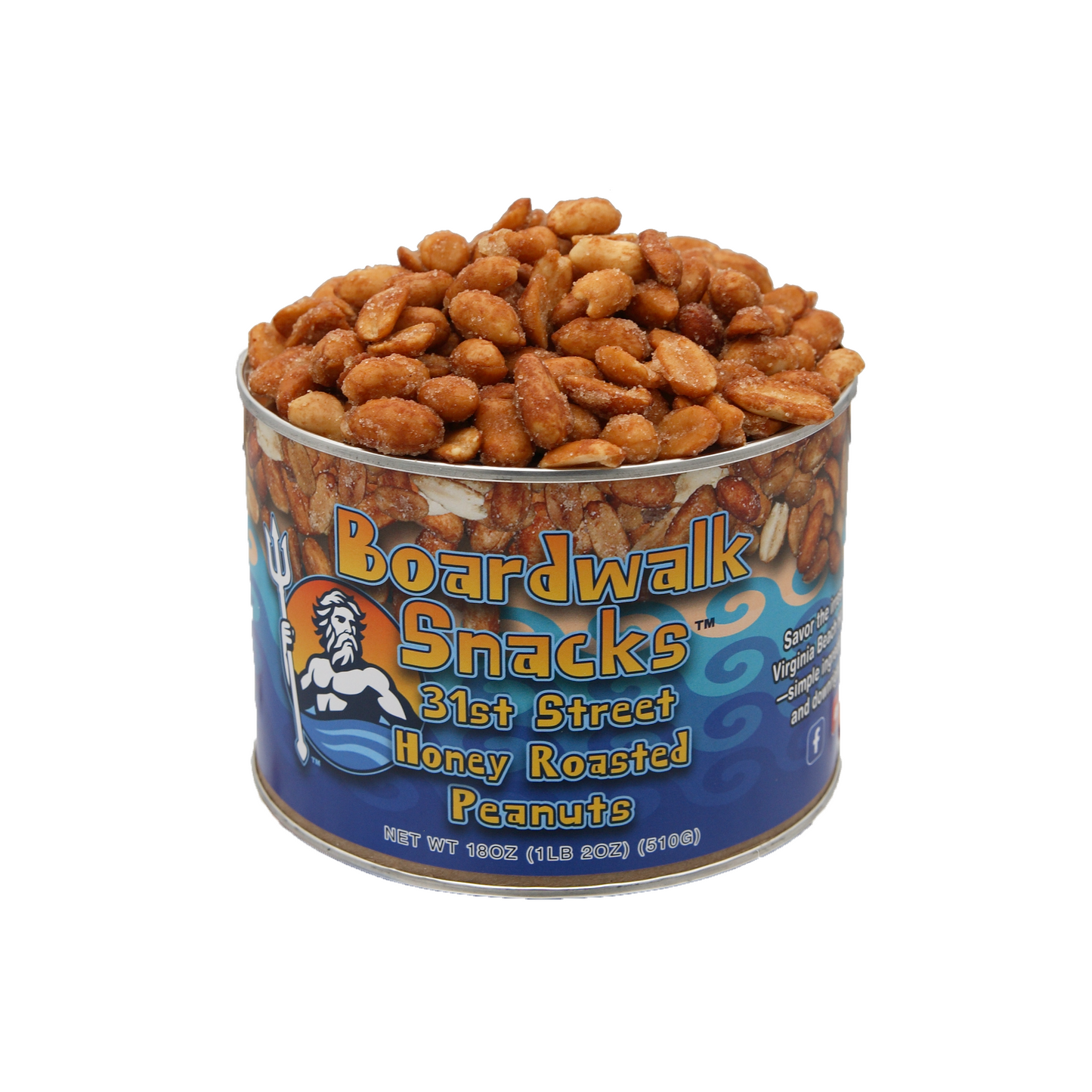 Boardwalk Snacks 31st Street Honey Roasted Peanuts 18oz 