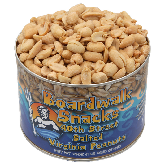 Boardwalk Snacks 40th Street Salted Virginia Peanuts, Classic Gourmet Snack, Non-GMO, 18oz