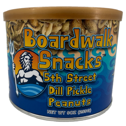 9oz. 5th Street Dill Pickle Virginia Peanuts by Boardwalk Snacks, Savory Snack Nuts, Non‑GMO
