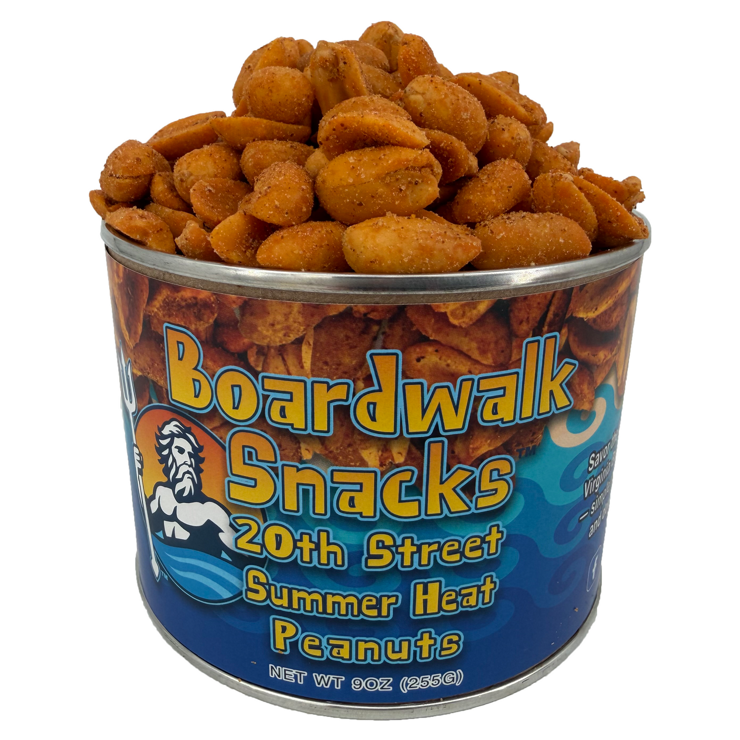 9oz. 20th Street Summer Heat Virginia Peanuts by Boardwalk Snacks, Chili‑Pepper Snack Nuts, Non‑GMO