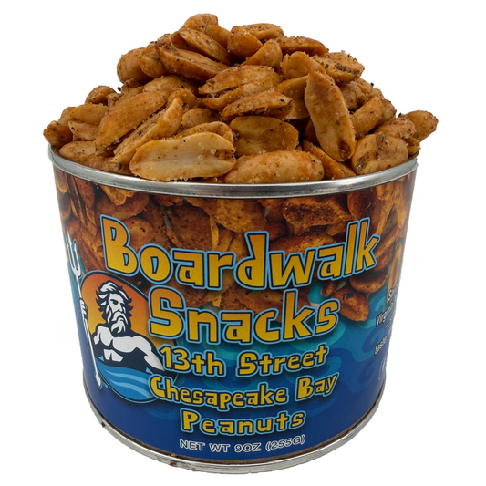 9oz. 13th Street Chesapeake Bay Peanuts, by Boardwalk Snacks, Gourmet Non‑GMO Snack