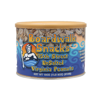 Boardwalk Snacks 15th Street Unsalted Virginia Peanuts 18oz 