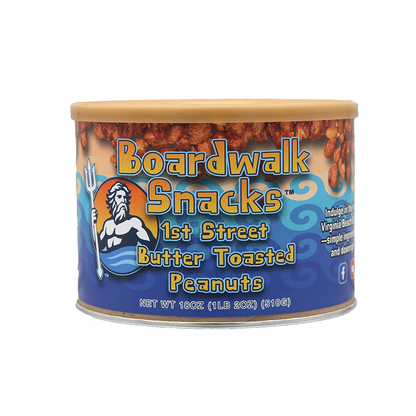 Boardwalk Snacks 1st Street Butter Toasted Peanuts 18 oz