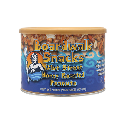 Boardwalk Snacks 31st Street Honey Roasted Peanuts 18oz 