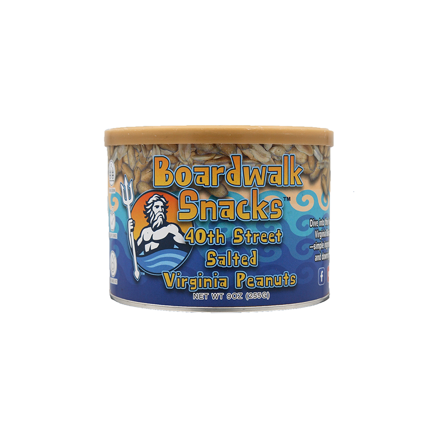 Boardwalk Snacks 40th Street Salted Virginia Peanuts 9oz