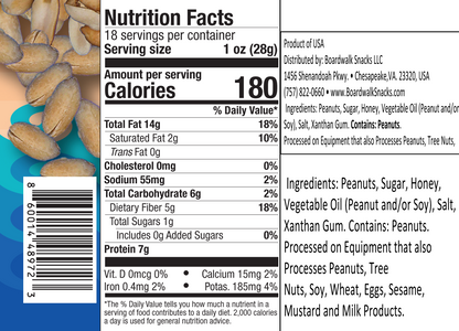 Boardwalk Snacks 40th Street Salted Virginia Peanuts 18oz 