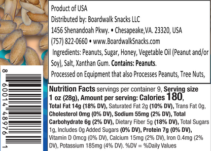 Boardwalk Snacks 40th Street Salted Virginia Peanuts 9oz