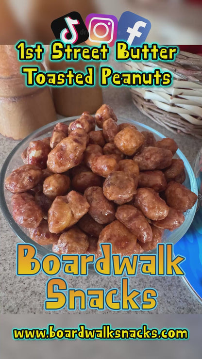 Boardwalk Snacks 1st Street Butter Toasted Peanuts, Sweet Snack, Non-GMO, 18oz